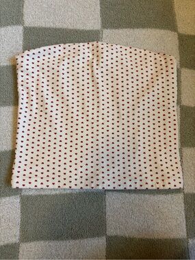 Brandy Melville John galt mini heart print tube top